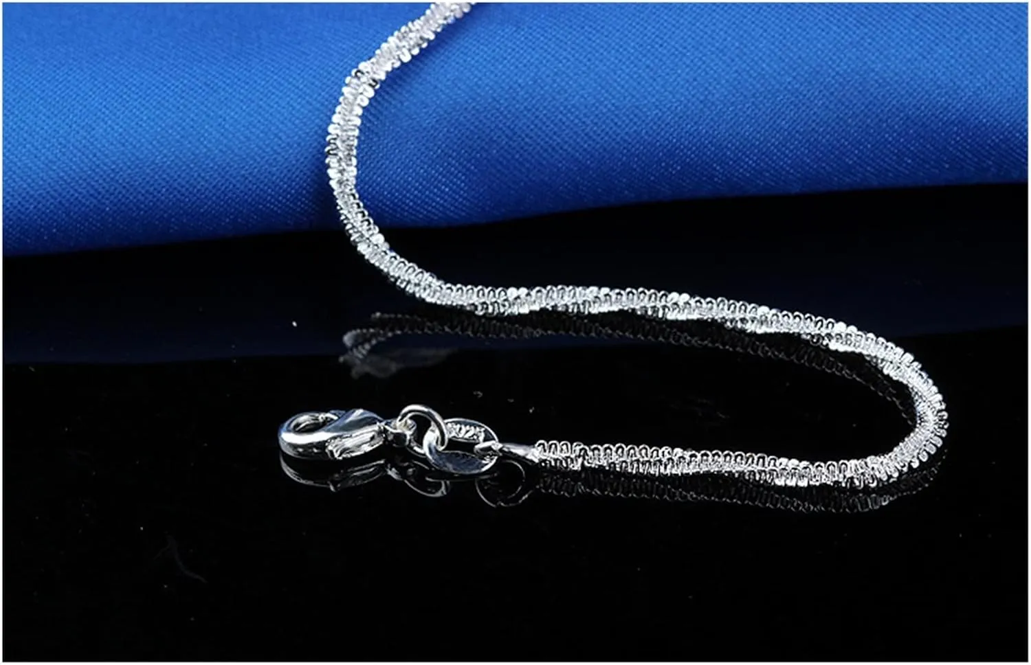 ZZSRJ Fashion S925 Anklet Bracelet Women Fashion Swivel Beach Anklet Bracelet (Color : Silver, Size : ONE)